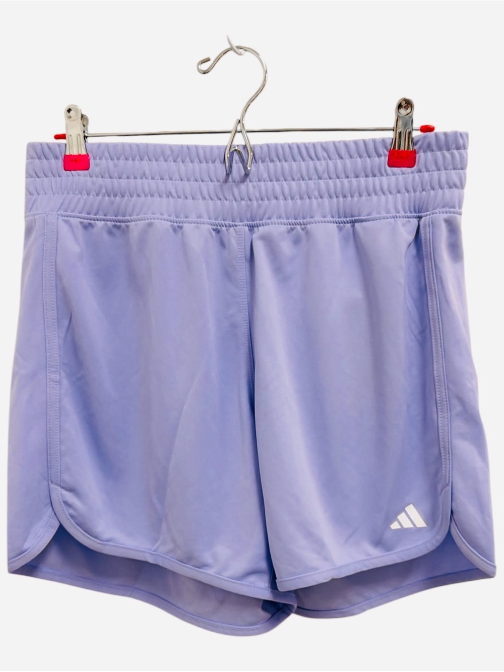 Adidas Women's Pacer Essentials Knit High-Rise Shorts 5” Lavender JC9582 Size M - Picture 6 of 10